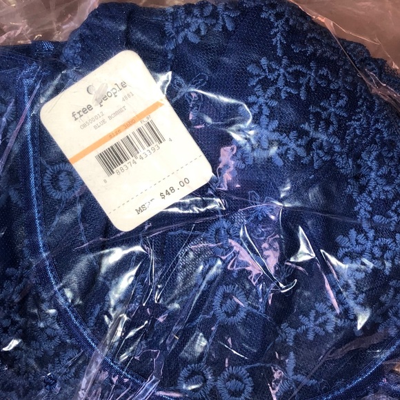 Free People Daydreamer Underwire Lace Bra Sheer Womens 32C 32D Blue ALMOST GONE - Picture 3 of 3